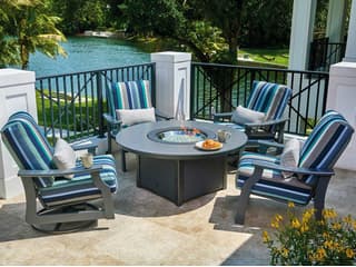 Telescope Casual St. Catherine Marine Grade Polymer Cushion Fire Pit Lounge Set