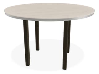 Telescope Casual Marine Grade Polymer Round Outdoor Counter Height Table with Umbrella Hole