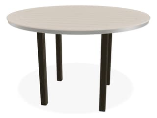Telescope Casual Marine Grade Polymer Round Outdoor Bar Height Table with Umbrella Hole