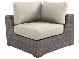 Bali 1-Seat Wicker Sofa with Light Beige Cushions