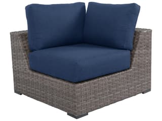 Bali Wicker Cushion Sofa with Navy Cushion