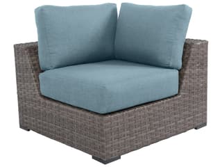 Bali 1-Seat Wicker Cushion Sofa in Silver Grey with Spa