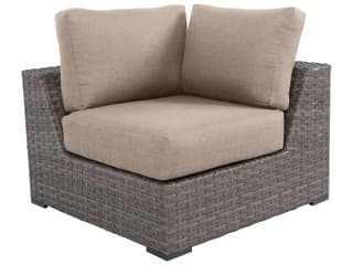 Bali Wicker Sofa with Olefin Cushions in Wheat