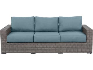 Bali 3-Seat Wicker Outdoor Sofa with Spa Cushions