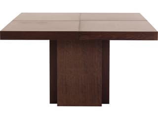 Dusk Square Dining Table in Chocolate Oak Veneer with Central Pedestal by Delio Vicente