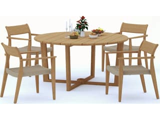 Teak Smith Sema 60" Round Dining Table