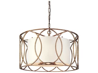 Troy Lighting Sausalito 5-Light Silver Gold Drum Pendant