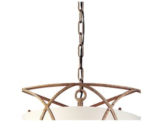Troy Lighting Sausalito 5-Light Silver Gold Drum Pendant