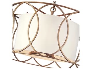 Troy Lighting Sausalito 5-Light Silver Gold Drum Pendant