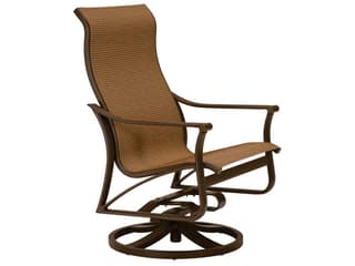 Corsica Sling Aluminum High Back Swivel Rocker Outdoor Patio Lounge Chair