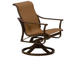 Corsica Sling Aluminum Swivel Rocker Outdoor Dining Arm Chair