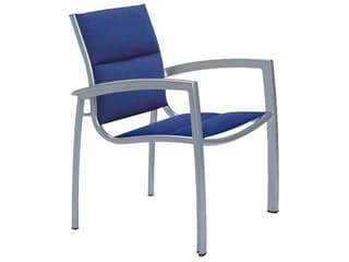 South Beach Padded Sling Aluminum Outdoor Patio Dining Arm Chair