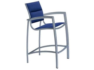 South Beach Padded Sling Aluminum Outdoor Bar Stool