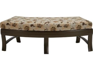 Tropitone Corsica Cushion Crescent Aluminum Ottoman Patio Bench