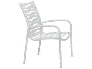 Millennia Wave Segment Aluminum Stackable Outdoor Patio Dining Chair
