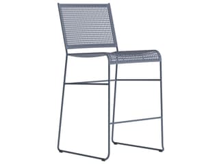 Bayfront Aluminum Rope Armless Outdoor Bar Stool