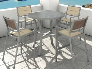 Tropitone Cabana Club Padded Sling Aluminum Outdoor Patio Dining Set