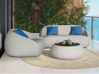 Tropitone Contour Cushion Fabric Outdoor Patio Lounge Set
