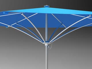 Tropitone Trace 6 Foot Aluminum Square Outdoor Patio Umbrella