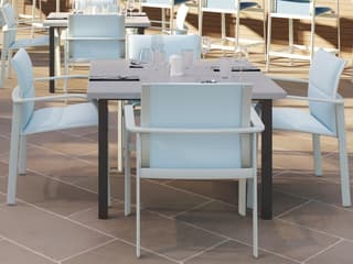 Tropitone Twist Padded Sling Aluminum Dining Set