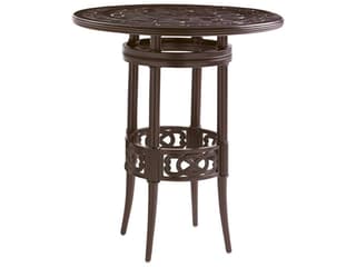 Tommy Bahama Outdoor Black Sands Cast Aluminum Round Bistro Bar Table