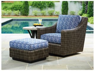 Tommy Bahama Cypress Point Ocean Terrace Bar Stool and Table Patio Set - Thumbnail 5