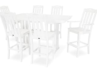 Trex® Outdoor Furniture™ Yacht Club Recycled Plastic 7 Piece Farmhouse Trestle Bar Set
