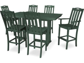 Trex® Outdoor Furniture™ Yacht Club Recycled Plastic 7 Piece Farmhouse Trestle Bar Set