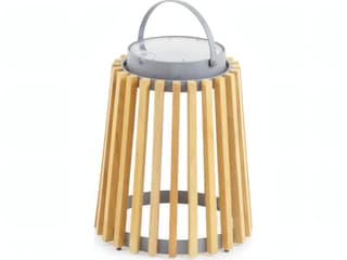 UnoPiu Solare Lamp in Teak and Graphite Aluminium