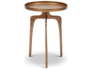 Urbia Elements Round Metal Antique Brass End Table