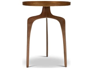 Urbia Elements Round Metal Antique Brass End Table