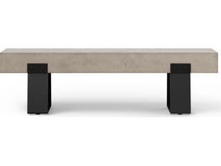 Urbia Industrial Concrete Dark Grey Black Accent Bench