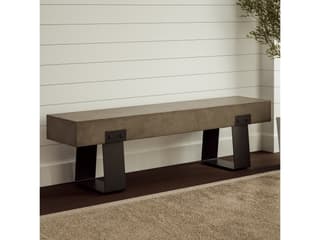 Urbia Outdoor Industrial Dark Grey Black Concrete Bench