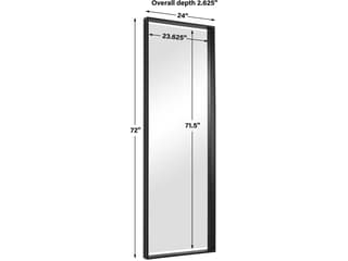 Uttermost Kahn Matte Black Rectangular Wall Mirror