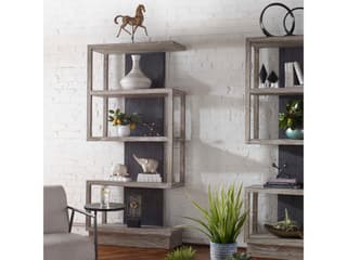 Uttermost Nicasia Light Gray / Deep Black Etagere