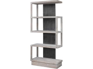 Uttermost Nicasia Light Gray / Deep Black Etagere
