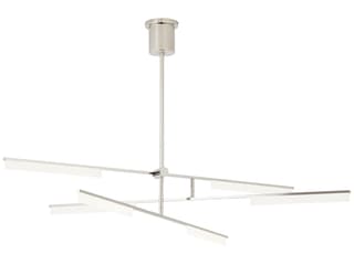 Visual Comfort Modern Klee 3-Light Polished Nickel Linear Chandelier