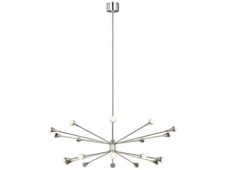 Visual Comfort Modern Lody 20-Light Polished Nickel Chandelier