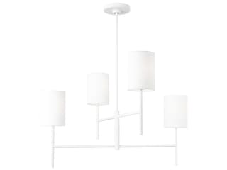 Key 4-Light Chandelier by Barbara Barry in Matte White
