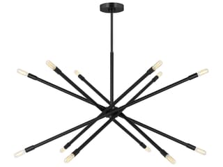 Visual Comfort Studio Eastyn 12-Light Midnight Black Sputnik Chandelier