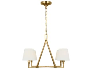 Visual Comfort Studio Perth 4-Light Burnished Brass Chandelier