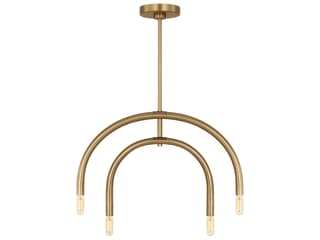 4-Light Hadden Chandelier in Satin Brass