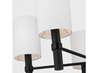 Visual Comfort Studio Manor 5-Light Midnight Black Cylinder Chandelier