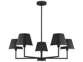 5-Light Ender Chandelier in Midnight Black