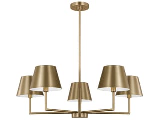 Visual Comfort Studio Ender 5-Light Satin Brass Chandelier