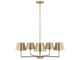 Visual Comfort Studio Ender 5-Light Satin Brass Chandelier