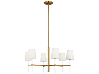 Visual Comfort Studio Monroe 6-Light Burnished Brass Chandelier