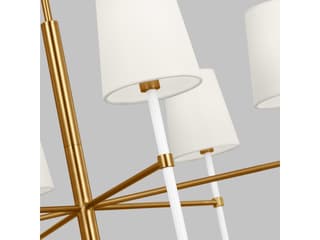 Visual Comfort Studio Monroe 6-Light Burnished Brass Chandelier