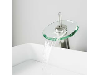 Vigo Waterfall Brushed Nickel 1-Handle Bathroom Faucet