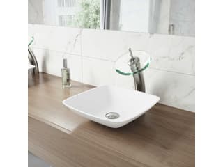 Vigo Waterfall Brushed Nickel 1-Handle Bathroom Faucet